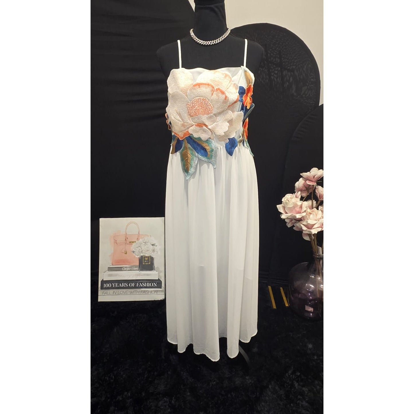 Flo Dress White Maxi- New Arrival