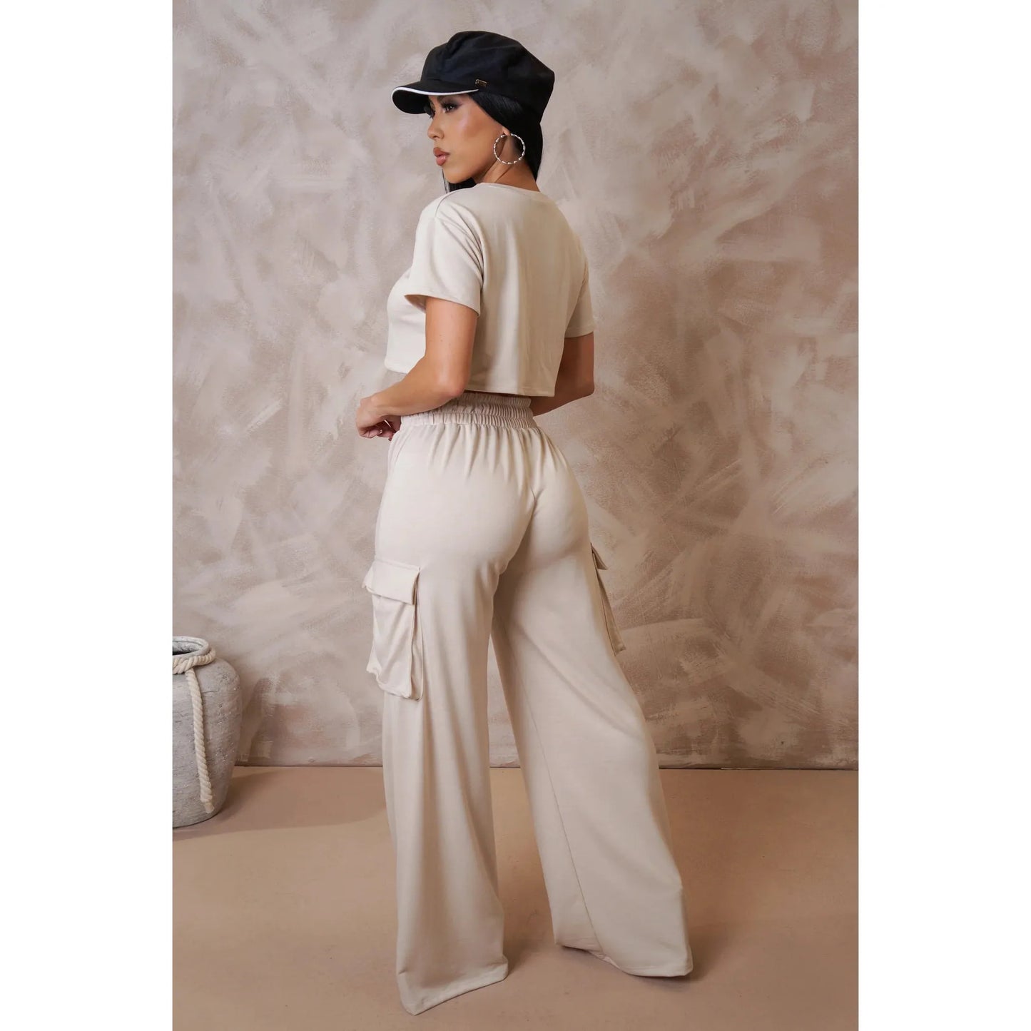 Vibes Pants Set- New Beige Basic