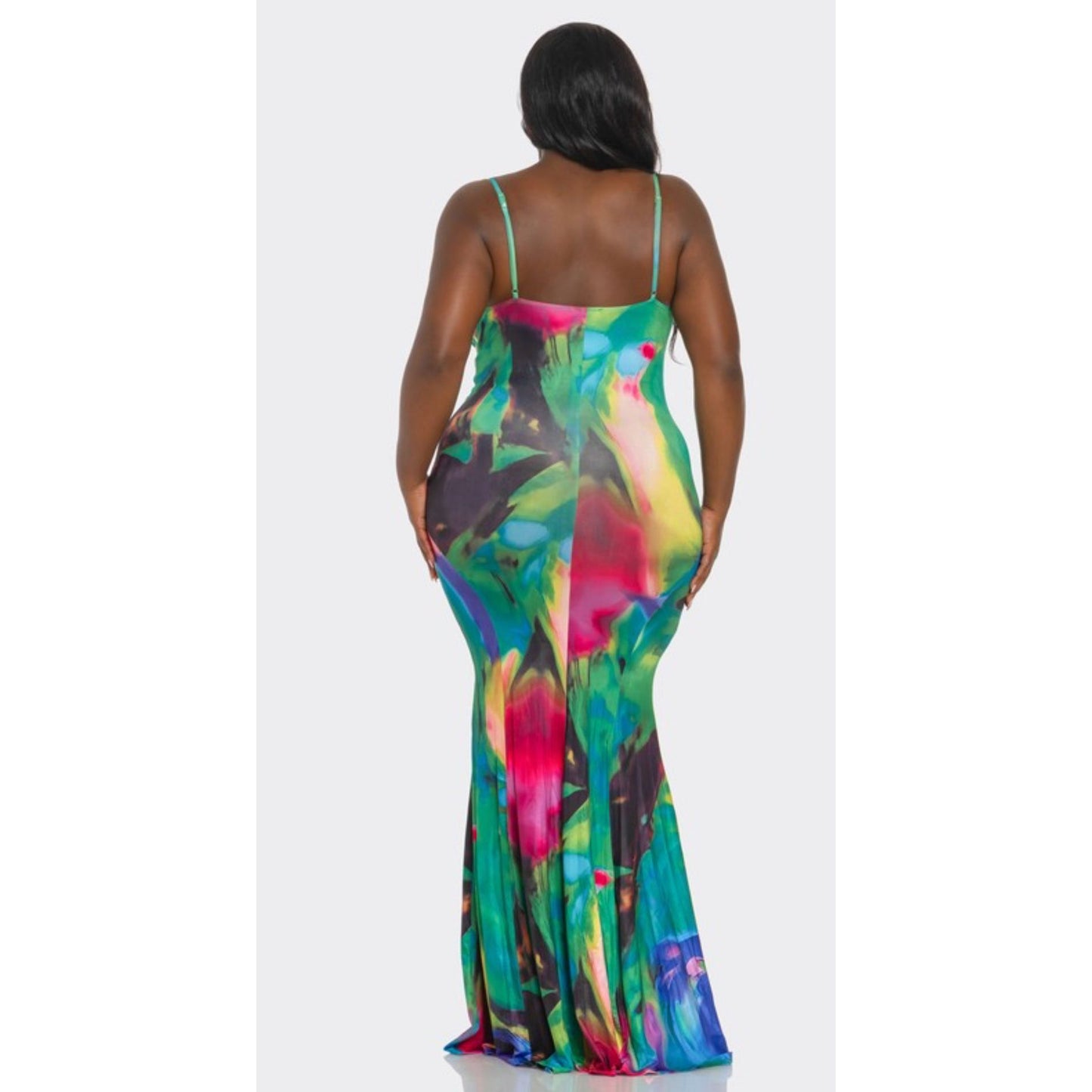 Amina Maxi Dress Curvy- New Arrival