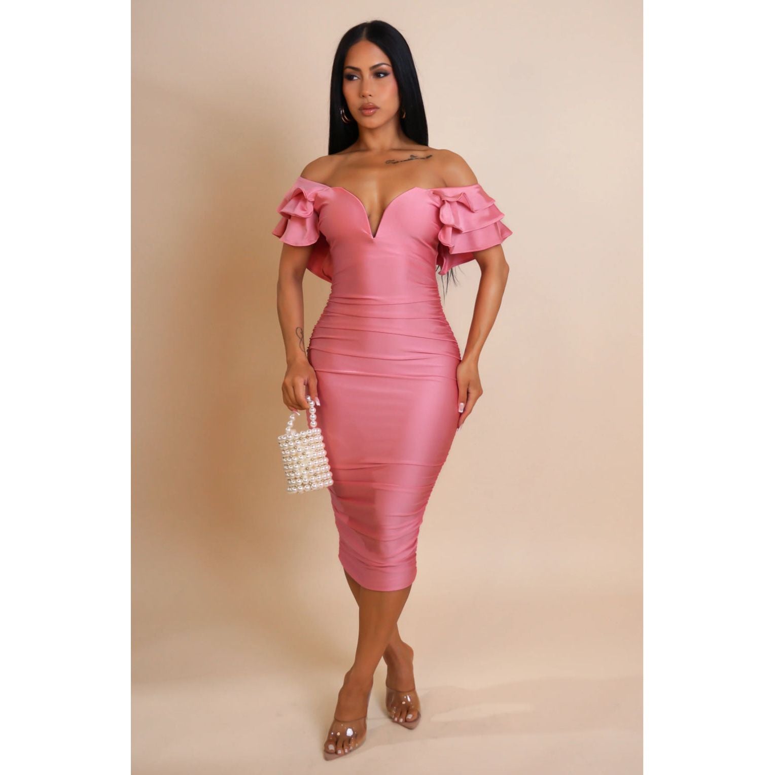 Bubble Gum Dress Pink- New Arrival – London Glam Boutique Bubble Gum Dress Pink- New Arrival – London Glam Boutique