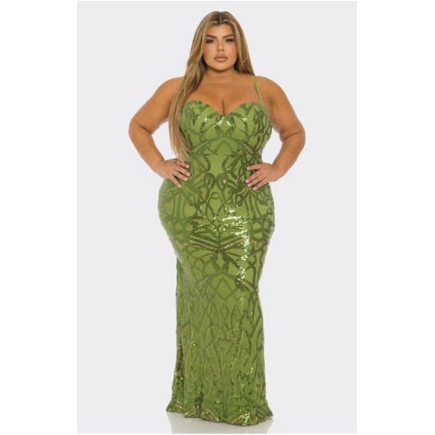 Olivia Maxi Dress Curvy- New Arrival