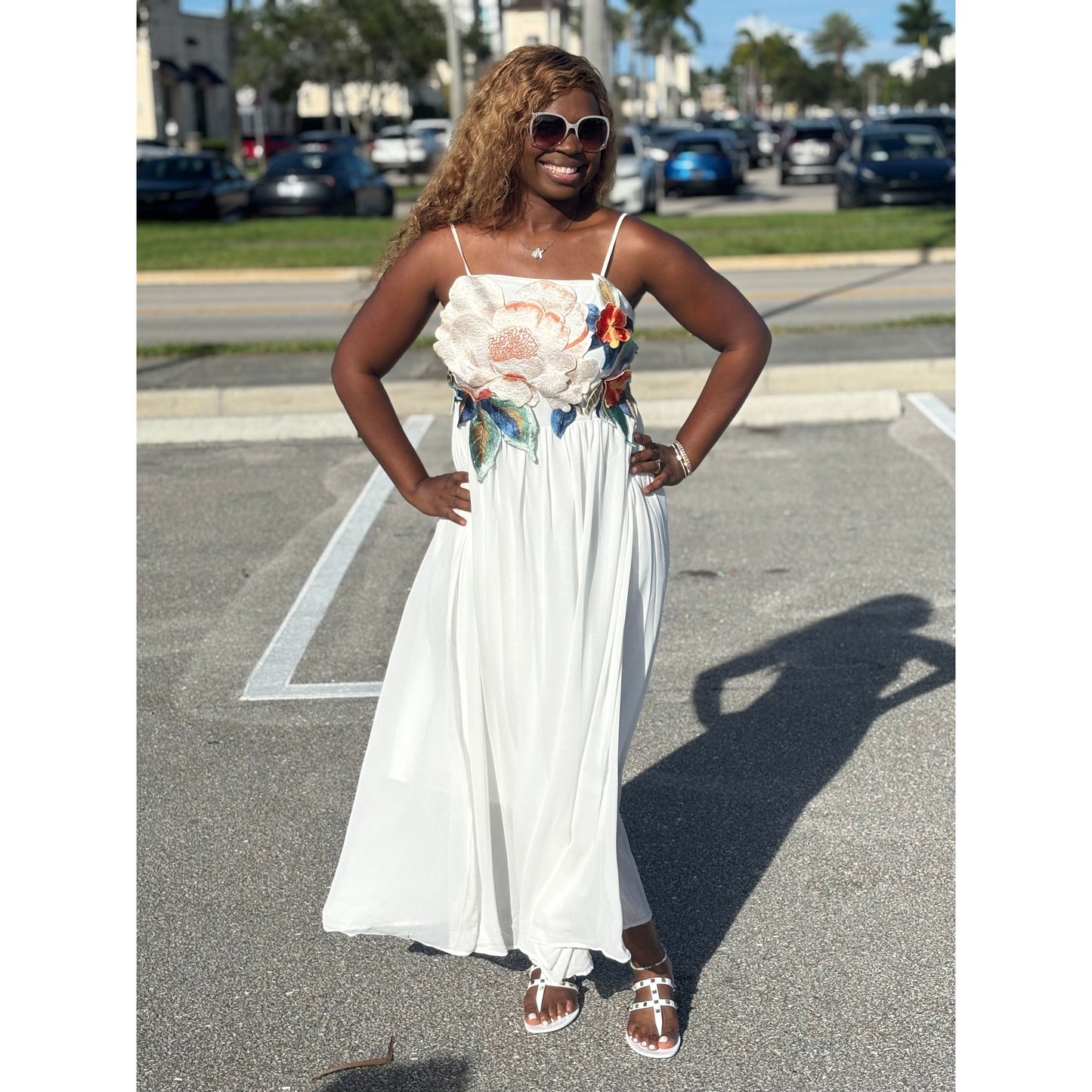 Flo Dress White Maxi- New Arrival