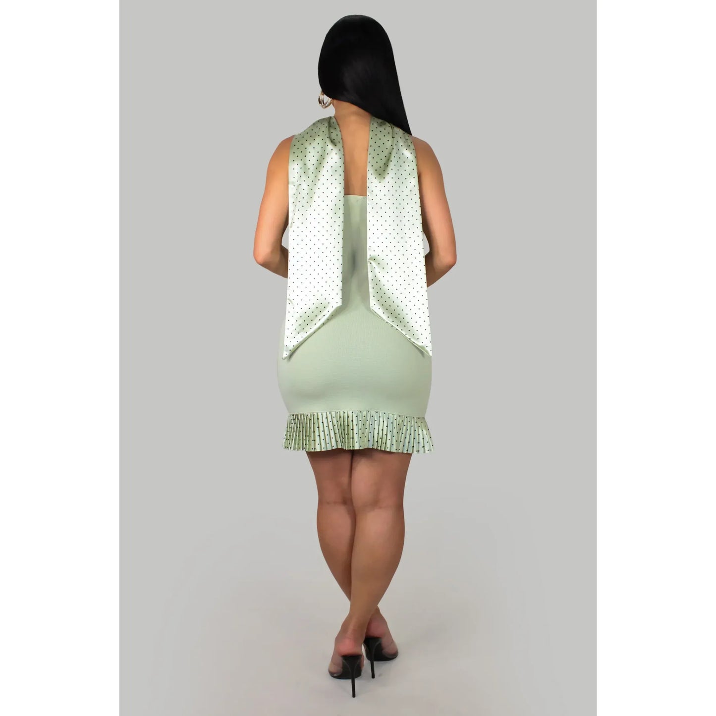 The Monaco Muse Mini Dress - Green New