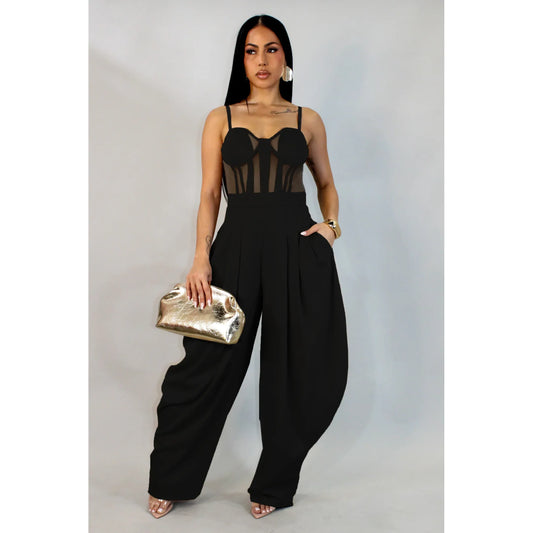 After Dark Luxe Jumpsuit Black - New Arrival